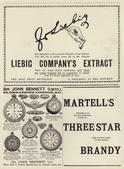 Advertising spread from The Graphic Christmas Number 1897 by English School