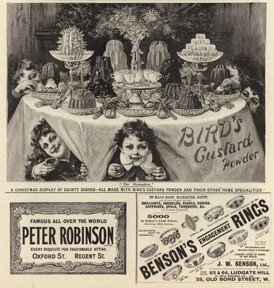 Advertising spread from The Graphic Christmas Number 1897 by English School