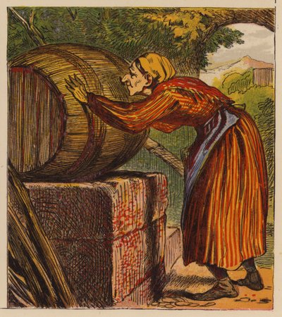 Aesop’s Fables: The Woman and the Wine-Cask by English School