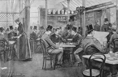 After Lunch in a Mecca Coffee House in 1893, from London Coffee-Houses Past and Present by English School