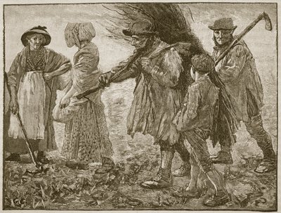 Agricultural Labourers at the time of the First Reform Parliament, illustration from Cassell