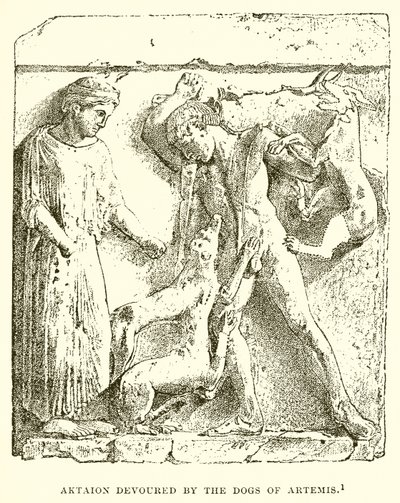 Aktaion Devoured by the Dogs of Artemis by English School