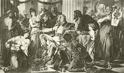 Alaric in Athens (engraving) by English School
