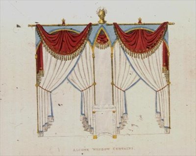 Alcove Window Curtains, Plate 141 from Ackermann