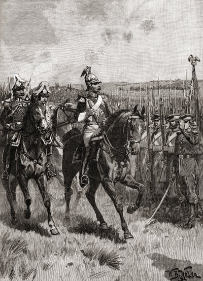 Alexander II of Russia reviewing his army at Sebastopol during The Crimean War by English School