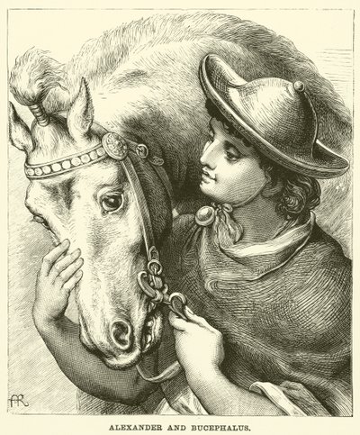 Alexander and Bucephalus by English School