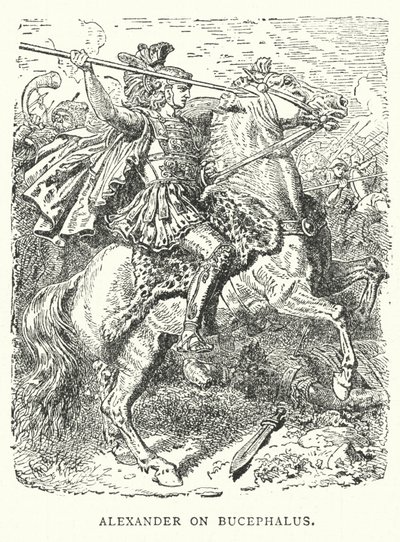 Alexander on Bucephalus by English School