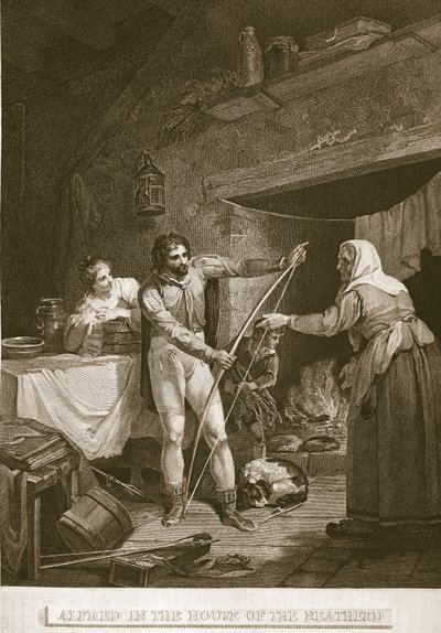 Alfred in the House of the Neatherd, Illustration from David Hume