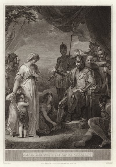 Alfred Liberating the Family of Hastings by English School