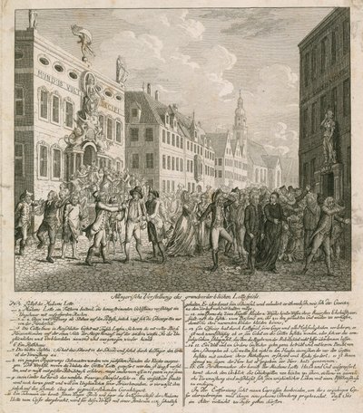 Allegorical representation of the grand lottery illusion by English School