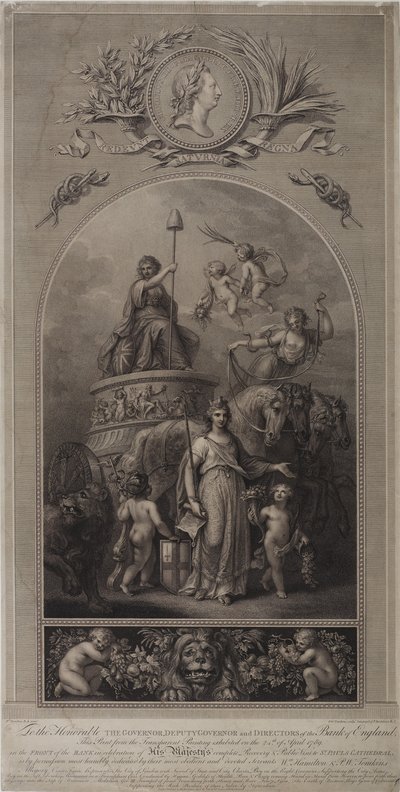 Allegory of the City of London with Sword of the State and City Charta by English School