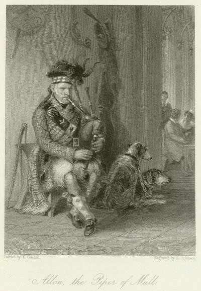 Allon, the Piper of Mull by English School