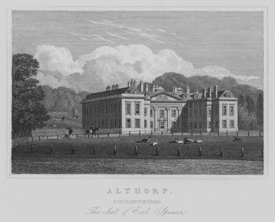 Althorp, Northamptonshire, The Seat of Earl Spencer by English School