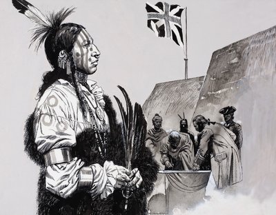 American Indian by English School