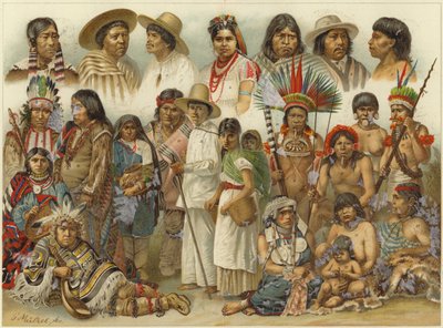 American Races by English School
