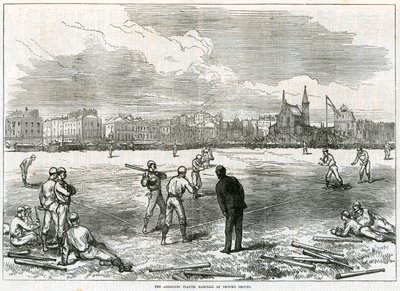 Americans Playing Baseball at the Princes Grounds by English School