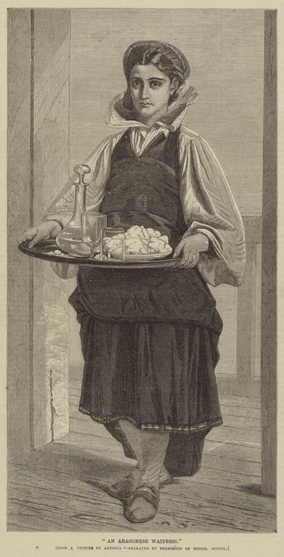 An Aragonese Waitress by English School