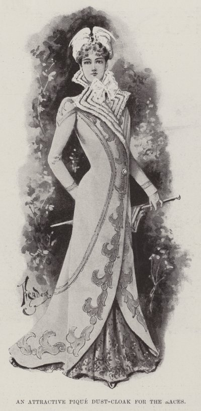 An Attractive Pique Dust-Cloak for the Races by English School
