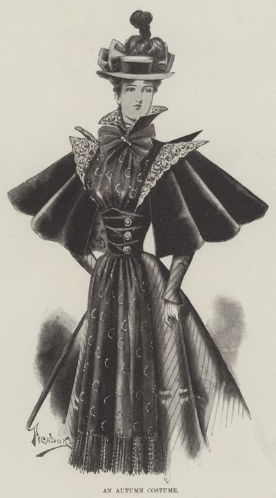 An Autumn Costume by English School