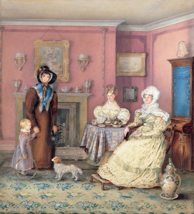 An English William IV Sitting Room in Late Summer, c.1830 by English School
