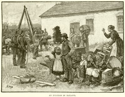 An Eviction in Ireland by English School