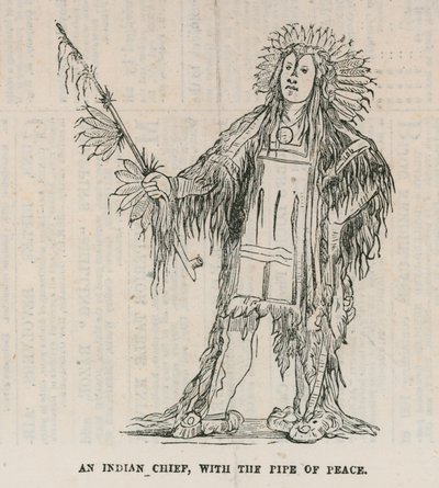 An Indian Chief with the Pipe of Peace by English School