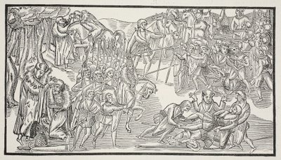 An Irish Chiefs Last Fight, 1581 by English School