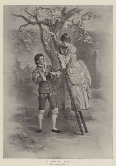 An Orchard Idyll by English School