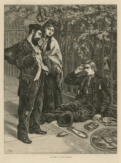 An Artist of the Pavement by English School