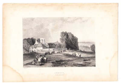 An Engraving of London from Highgate, Circa 1800 by English School