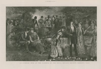 An Evening Fete at the Gardens of the Royal Botanic Society by English School