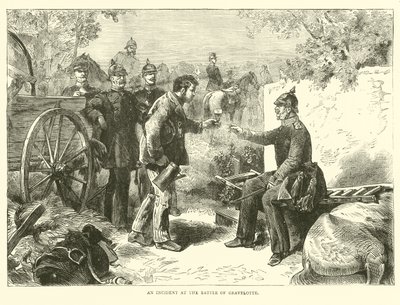 An incident at the Battle of Gravelotte, August 1870 by English School
