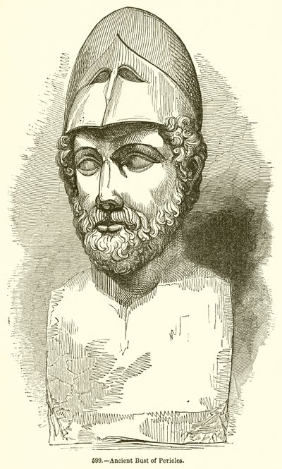 Ancient Bust of Pericles by English School