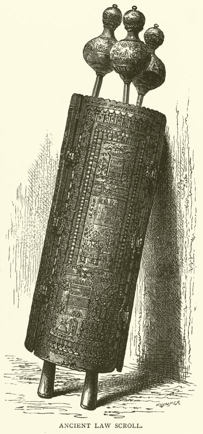 Ancient Law Scroll by English School