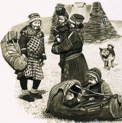 Ancient Peoples of the World: Laplanders by English School