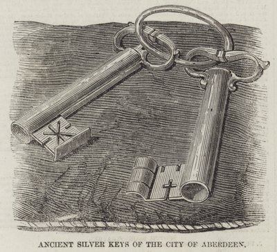 Ancient Silver Keys of the City of Aberdeen by English School