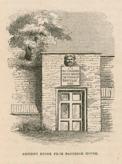 Ancient Stone from Bagnigge House by English School