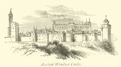 Ancient Windsor Castle by English School