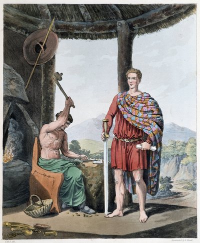 Ancient blacksmith and iron maker - in 