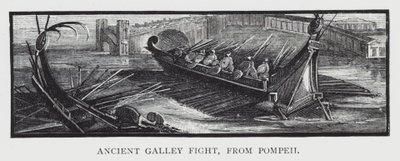 Ancient Gallery Fight, from Pompeii (engraving) by English School
