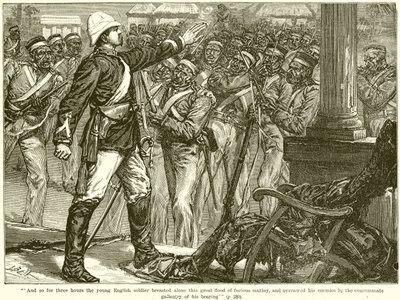 And So for Three Hours the Young English Soldier Breasted Alone This Great Flood of Furious Mutiny by English School