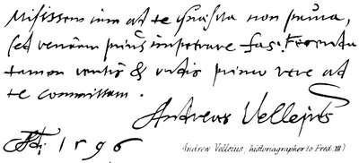 Andrew Velleius by English School