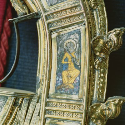 Angel playing the flute, detail from the crozier of William of Wykeham by English School
