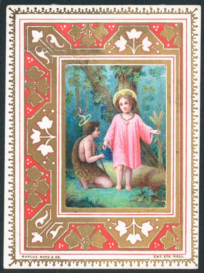 Angels in the woods, Christmas Card by English School