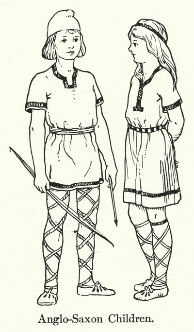 Anglo-Saxon Children by English School