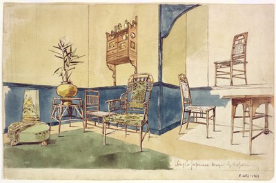 Anglo Japanese Style Furniture Designs by Edward William Godwin by English School