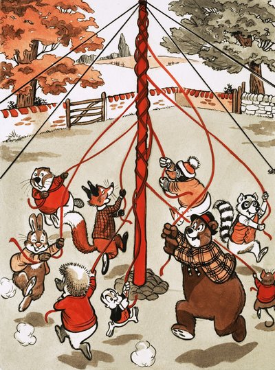Animals Around May Pole by English School