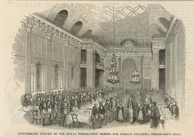 Anniversary dinner of the Royal Freemasons School for female children by English School