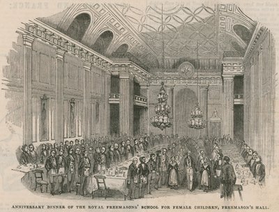 Anniversary Dinner of the Royal Freemasons School for Female Children at Freemasons Hall by English School