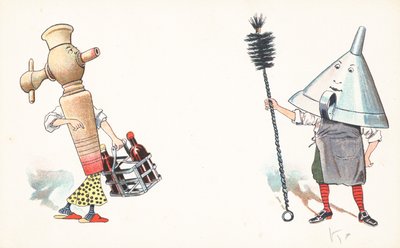 Anthropomorphic Kitchen Utensils by English School